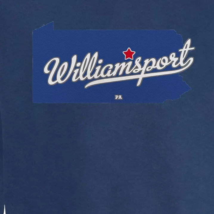 Williamsport Pennsylvania PA Map Garment-Dyed Sweatshirt