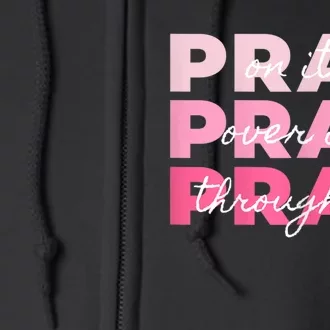 Womens Pray Pray Pray Full Zip Hoodie