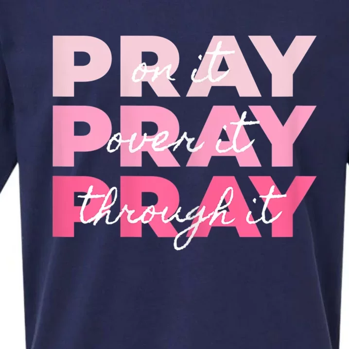 Womens Pray Pray Pray Sueded Cloud Jersey T-Shirt