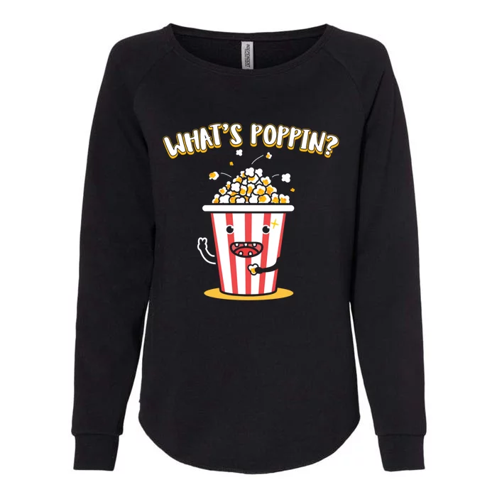 Whats Poppin Popcorn Gift Womens California Wash Sweatshirt