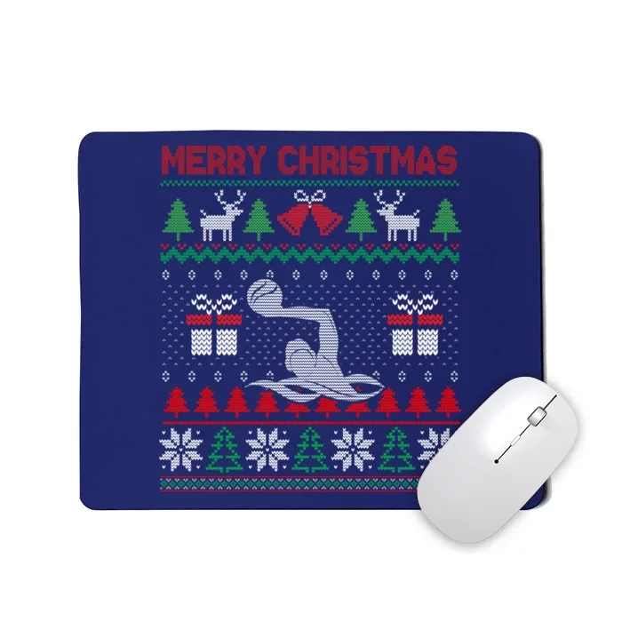 Water Polo Player Santa Tree Xmas Gift Mousepad