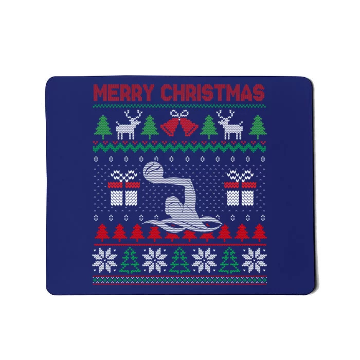 Water Polo Player Santa Tree Xmas Gift Mousepad