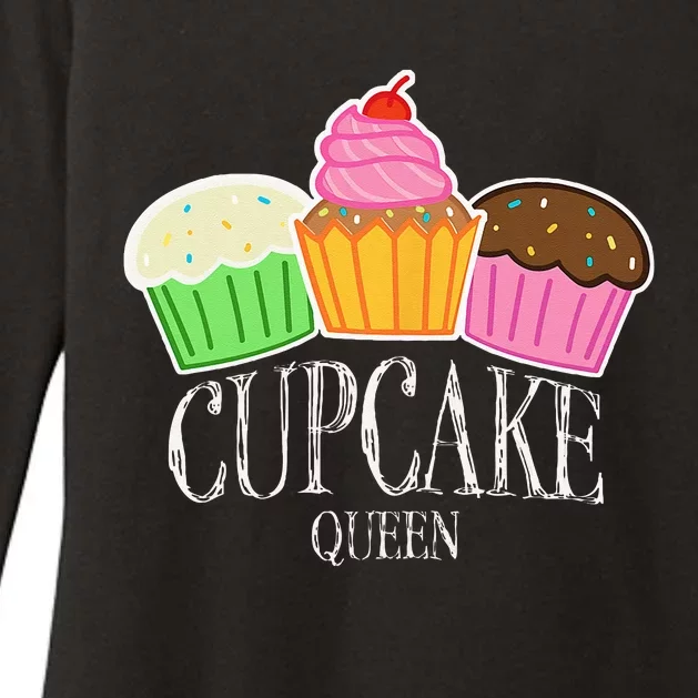 Womens Pastry Patissier Candy Cupcake Queen Womens CVC Long Sleeve Shirt