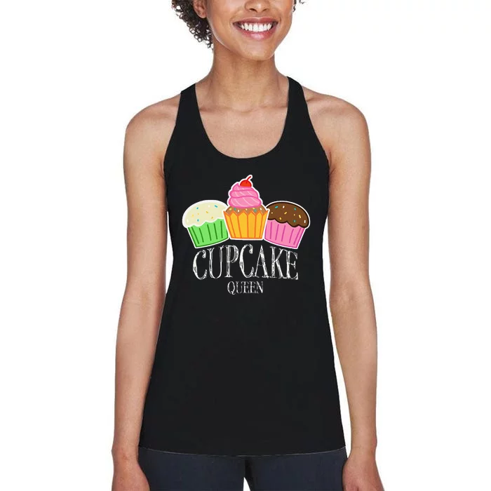 Womens Pastry Patissier Candy Cupcake Queen Women's Racerback Tank