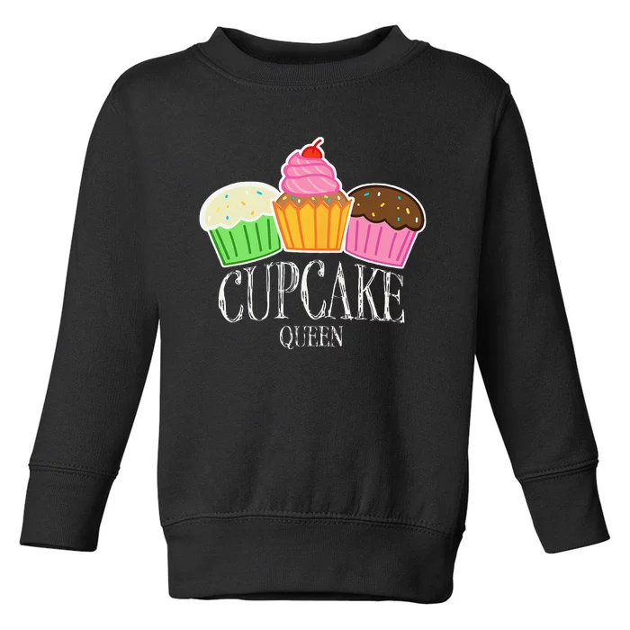 Womens Pastry Patissier Candy Cupcake Queen Toddler Sweatshirt