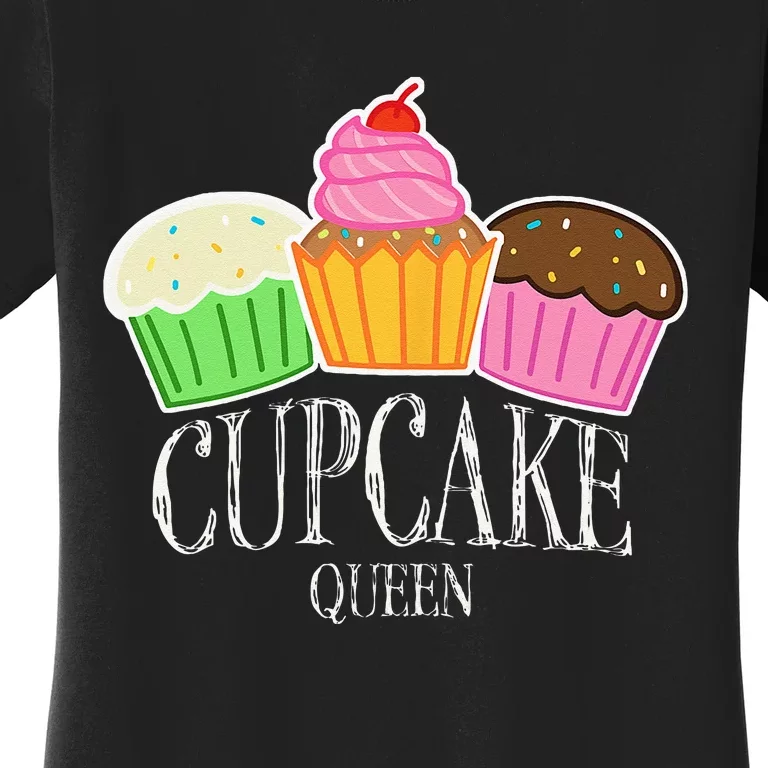 Womens Pastry Patissier Candy Cupcake Queen Women's T-Shirt