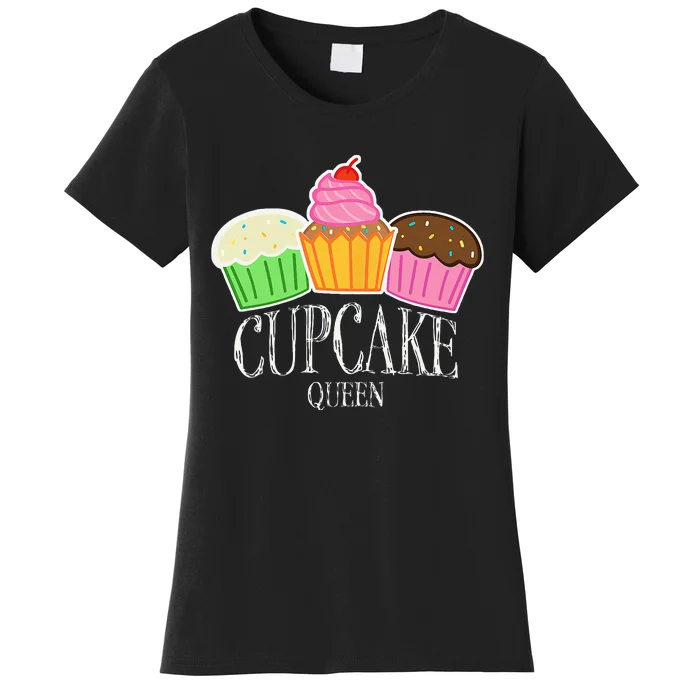 Womens Pastry Patissier Candy Cupcake Queen Women's T-Shirt