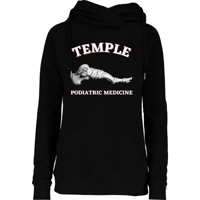 Wo Podiatry Podiatrist Podiatric Medicine Temple Womens Funnel Neck Pullover Hood