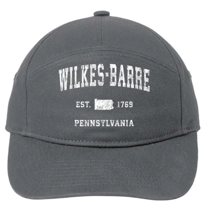 Wilkesbarre Pennsylvania Pa Vintage Athletic Sports 7-Panel Snapback Hat