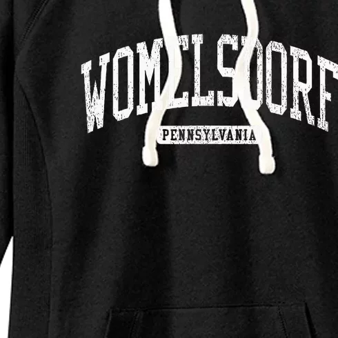 Womelsdorf Pennsylvania Pa Js03 College University Style Women's Fleece Hoodie