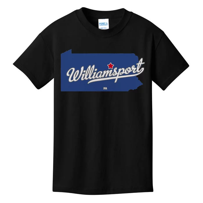 Williamsport Pennsylvania PA Map Kids T-Shirt