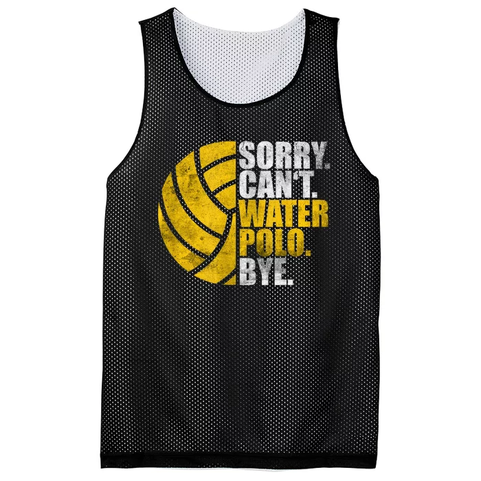 Water Polo Player Sorry Cant Waterpolo Bye Mesh Reversible Basketball Jersey Tank