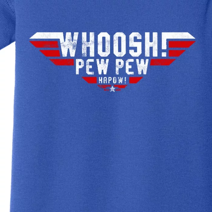 Whoosh! Pew Pew Funny Logo Baby Bodysuit