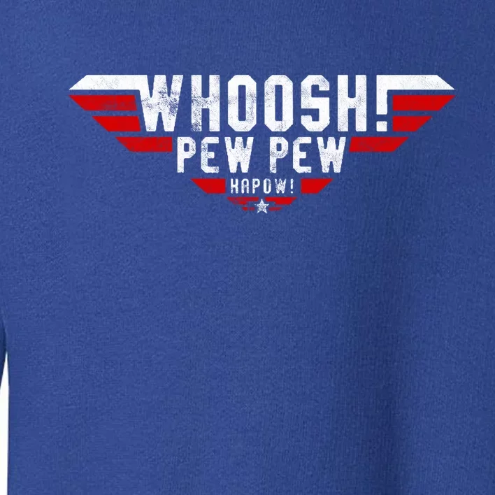 Whoosh! Pew Pew Funny Logo Toddler Sweatshirt