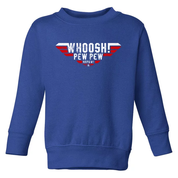 Whoosh! Pew Pew Funny Logo Toddler Sweatshirt