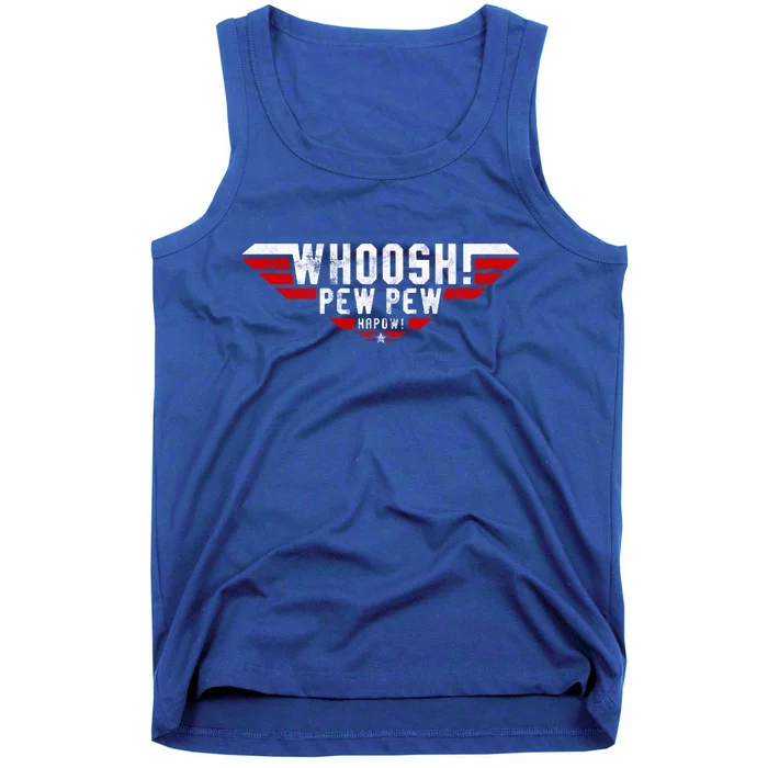 Whoosh! Pew Pew Funny Logo Tank Top