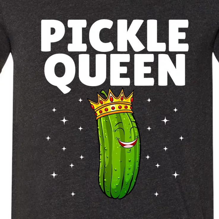 Women Pickle Queen Girl Cucumber Pickle Lover Gift V-Neck T-Shirt