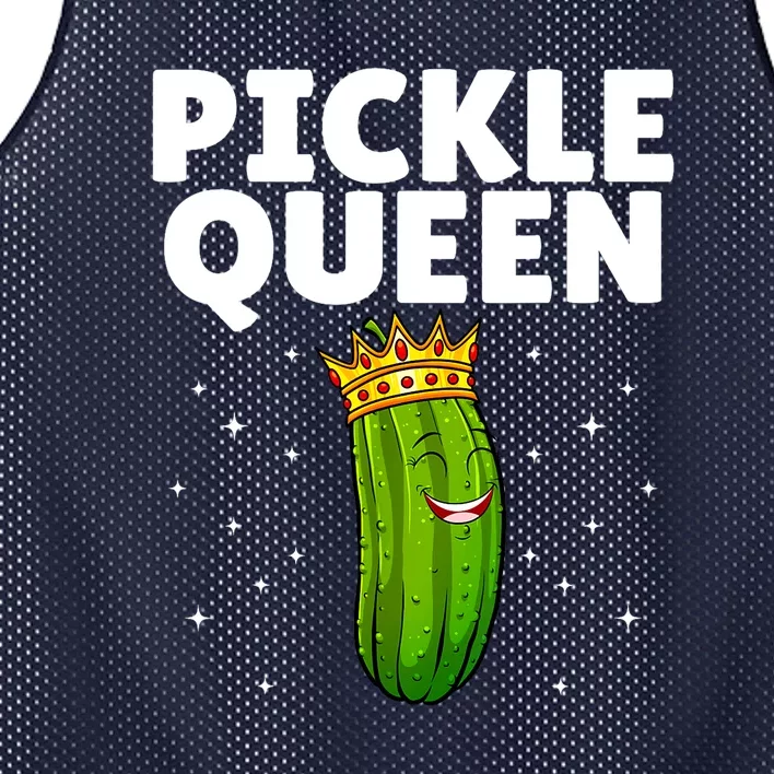 Women Pickle Queen Girl Cucumber Pickle Lover Gift Mesh Reversible Basketball Jersey Tank