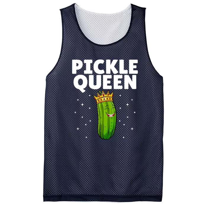 Women Pickle Queen Girl Cucumber Pickle Lover Gift Mesh Reversible Basketball Jersey Tank