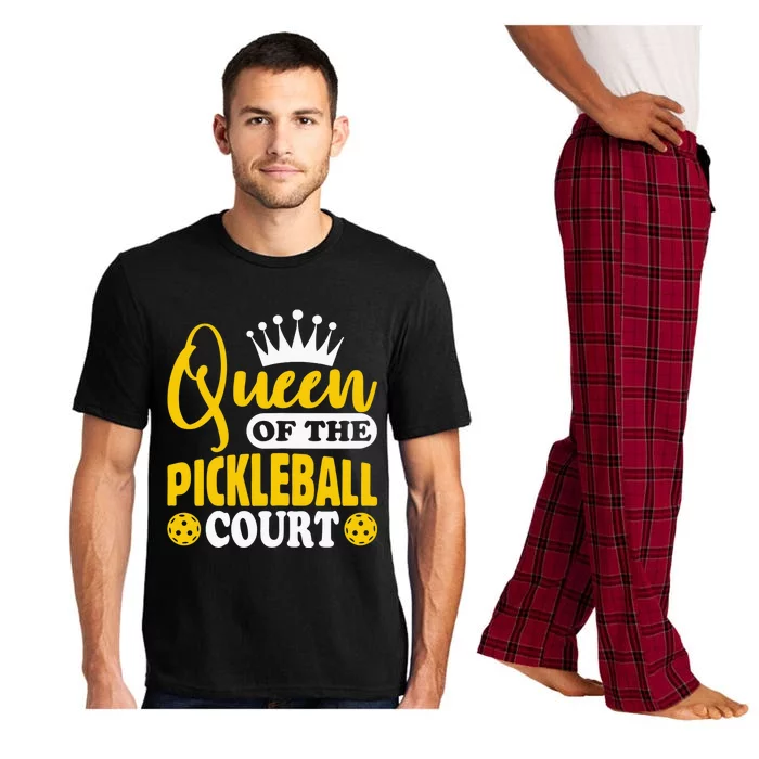 Wo Pickleball Queen Of The Pickleball Court Pickle Ball Player Pajama Set