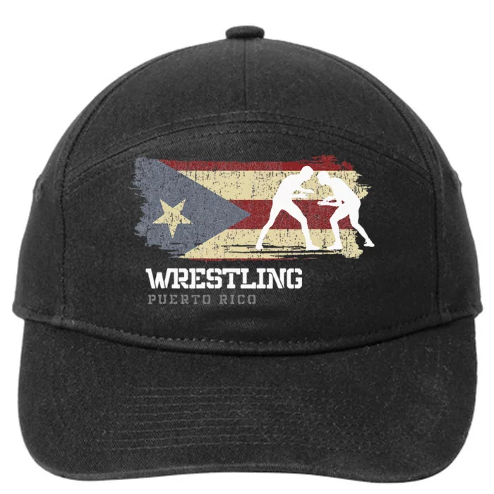 Wrestling Puerto Rico Combat Sports Player Wrestling 7-Panel Snapback Hat