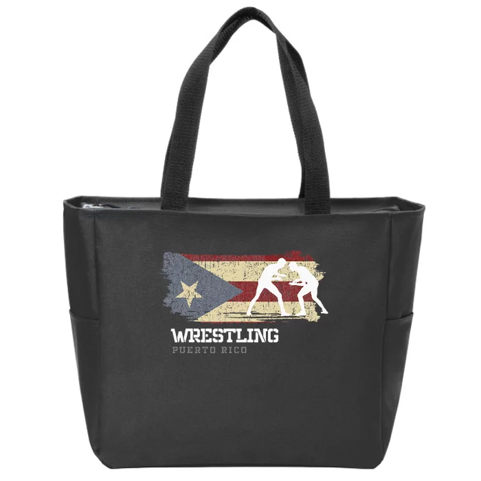 Wrestling Puerto Rico Combat Sports Player Wrestling Zip Tote Bag