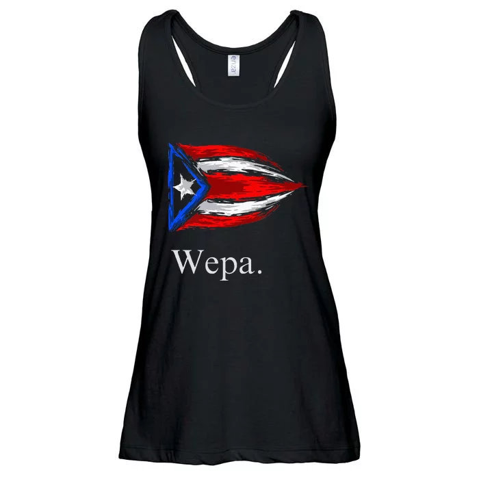 Wepa Puerto Rico Vintage Flag Ladies Essential Flowy Tank