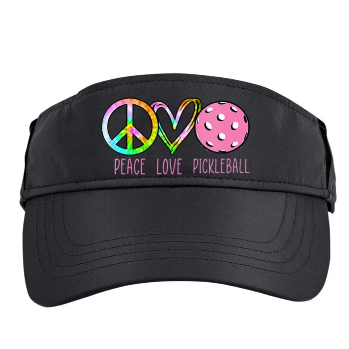 Womens Pickleball Retired Ladies Peace Love Pickleball Adult Drive Performance Visor