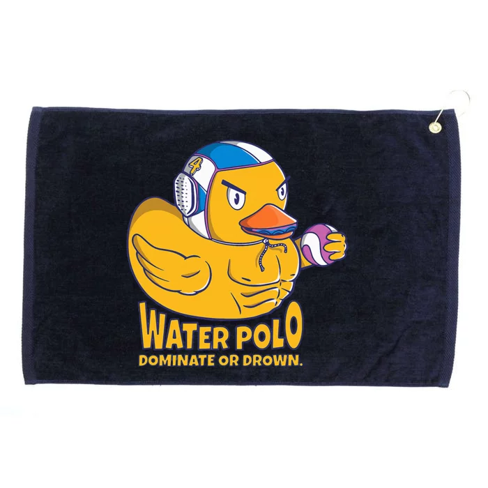 Water Polo Rubber Duck Dominate Or Drown On Grommeted Golf Towel