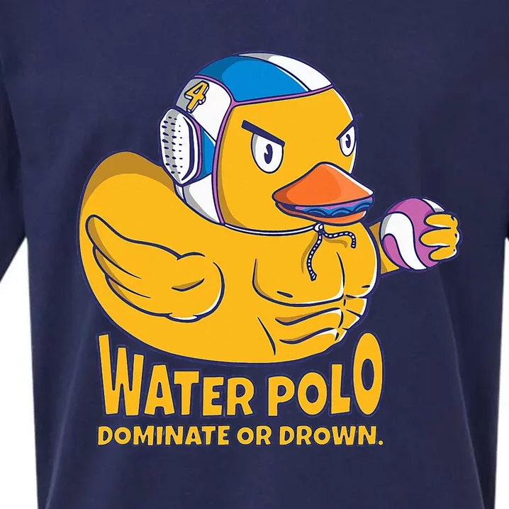 Water Polo Rubber Duck Dominate Or Drown On Sueded Cloud Jersey T-Shirt