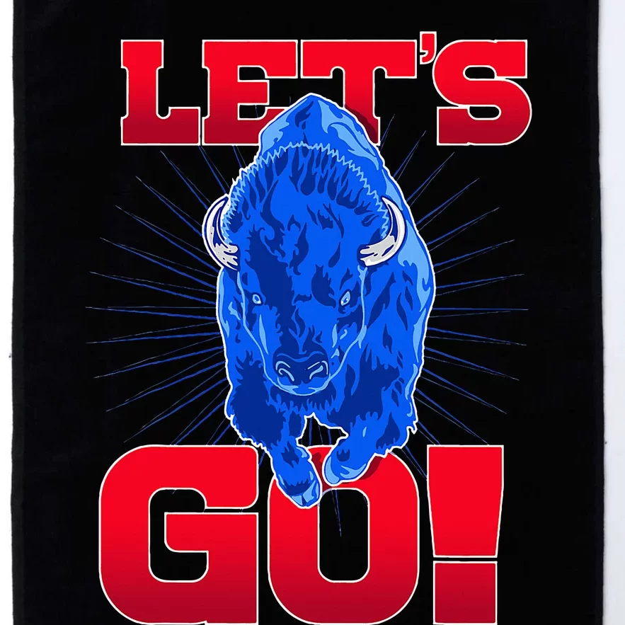 WNY Pride Red & Blue Buffalo Let's Go Buffalo Platinum Collection Golf Towel