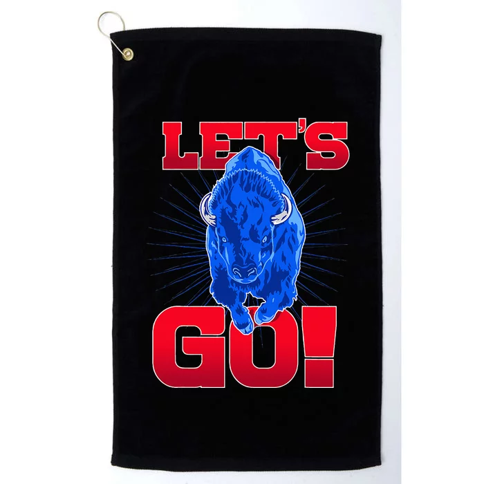 WNY Pride Red & Blue Buffalo Let's Go Buffalo Platinum Collection Golf Towel