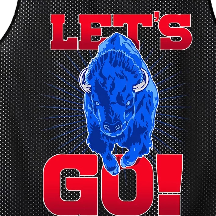 Wny Pride Red & Blue Buffalo LetS Go Buffalo Mesh Reversible Basketball Jersey Tank