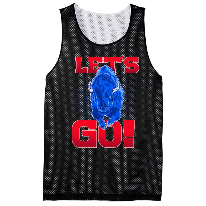 Wny Pride Red & Blue Buffalo LetS Go Buffalo Mesh Reversible Basketball Jersey Tank