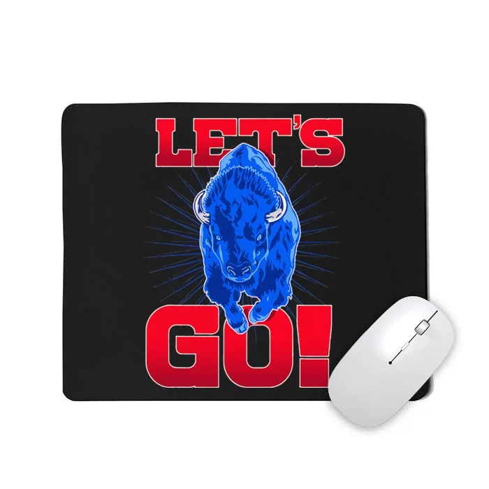 WNY Pride Red & Blue Buffalo Lets Go Buffalo Mousepad