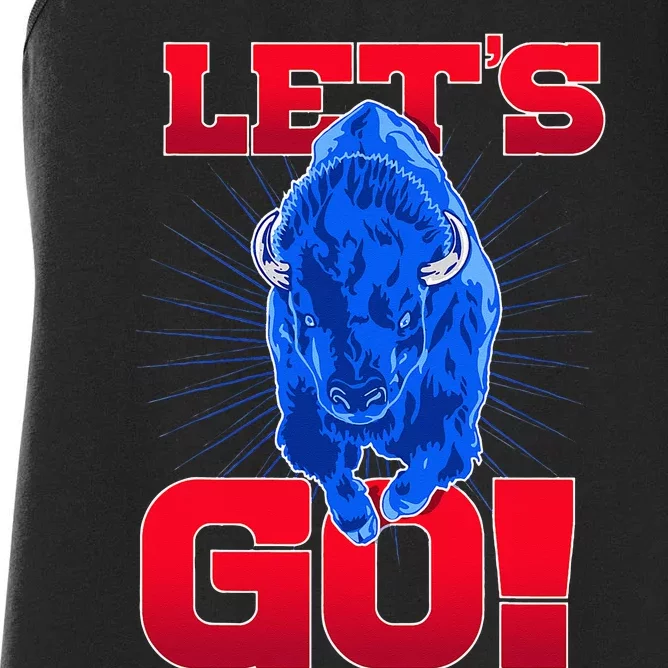 WNY Pride Red & Blue Buffalo Lets Go Buffalo Women's Racerback Tank