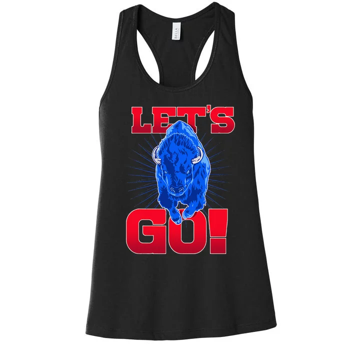 WNY Pride Red & Blue Buffalo Lets Go Buffalo Women's Racerback Tank