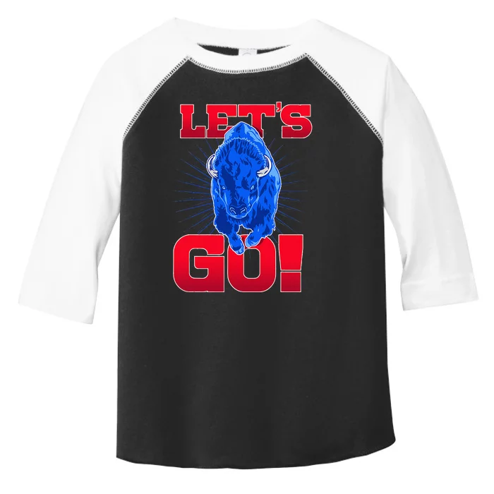 WNY Pride Red & Blue Buffalo Lets Go Buffalo Toddler Fine Jersey T-Shirt