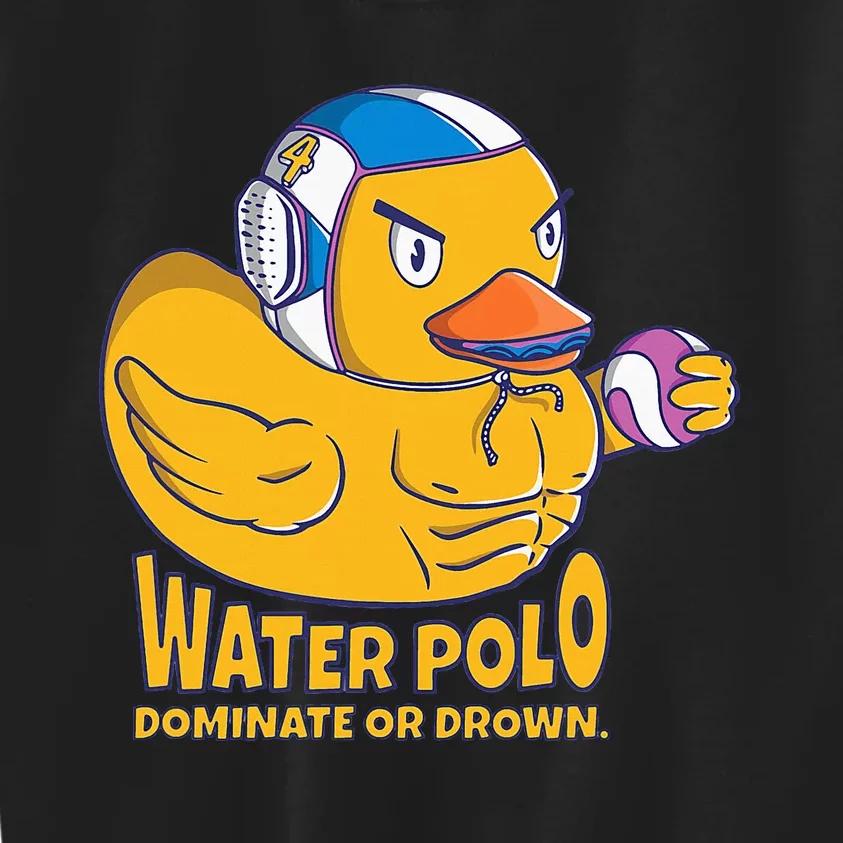 Water Polo Rubber Duck Dominate Or Drown On Kids Sweatshirt