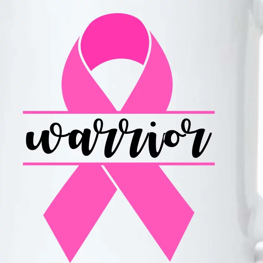 Warrior Pink Ribbon Breast Cancer Month Black Color Changing Mug