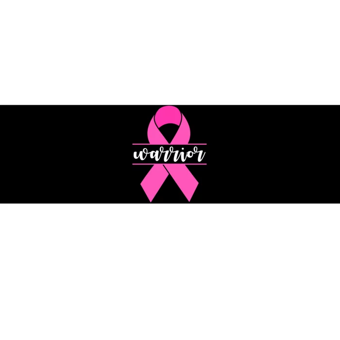 Warrior Pink Ribbon Breast Cancer Month Bumper Sticker