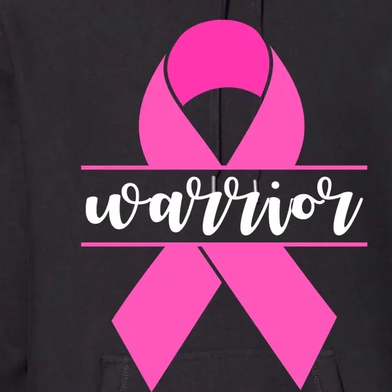 Warrior Pink Ribbon Breast Cancer Month Premium Hoodie