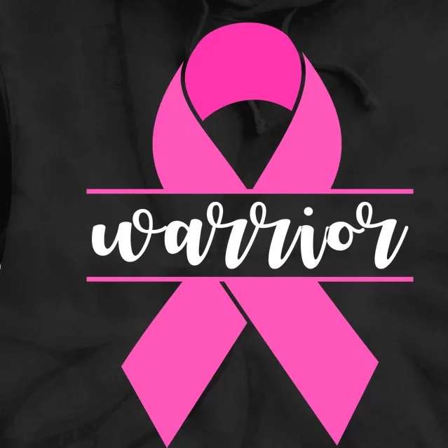 Warrior Pink Ribbon Breast Cancer Month Tie Dye Hoodie