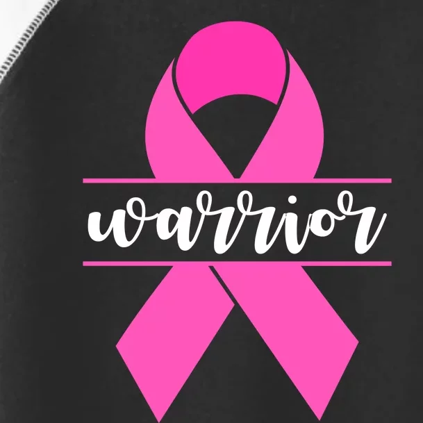 Warrior Pink Ribbon Breast Cancer Month Toddler Fine Jersey T-Shirt