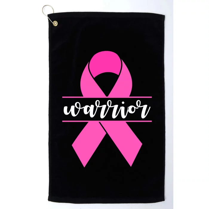 Warrior Pink Ribbon Breast Cancer Month Platinum Collection Golf Towel