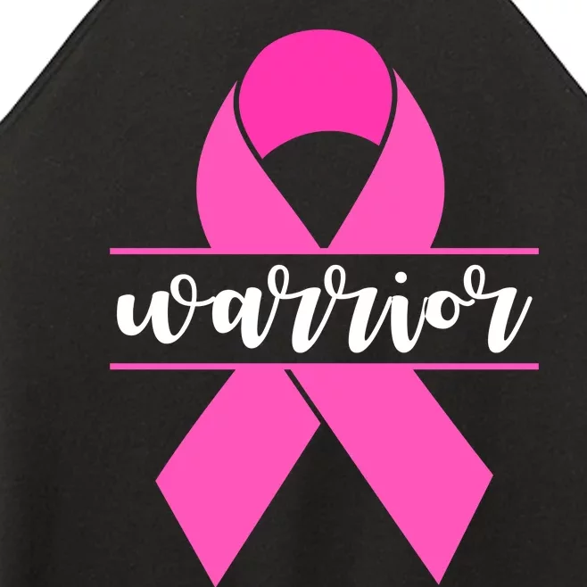 Warrior Pink Ribbon Breast Cancer Month Women’s Perfect Tri Rocker Tank