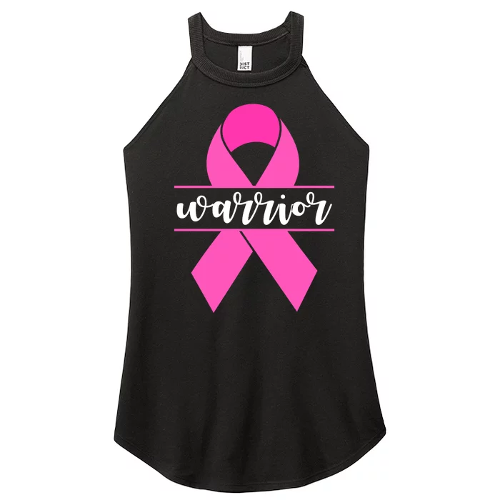 Warrior Pink Ribbon Breast Cancer Month Women’s Perfect Tri Rocker Tank