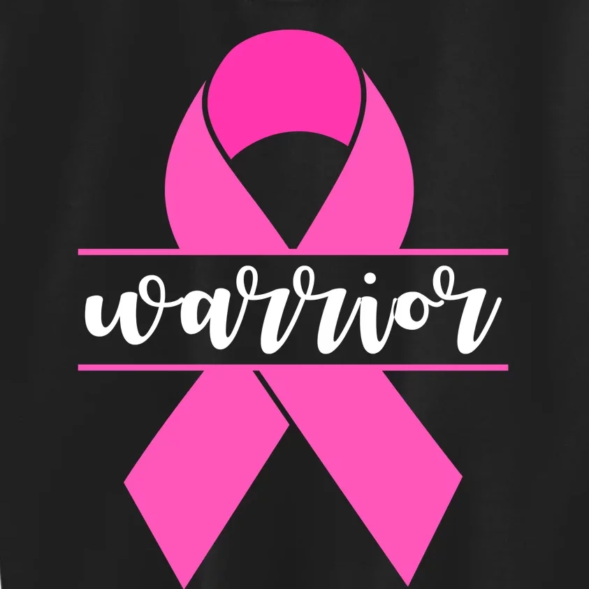 Warrior Pink Ribbon Breast Cancer Month Kids Sweatshirt