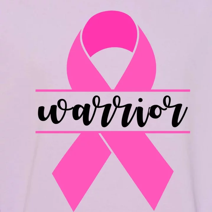 Warrior Pink Ribbon Breast Cancer Month Garment-Dyed Sweatshirt