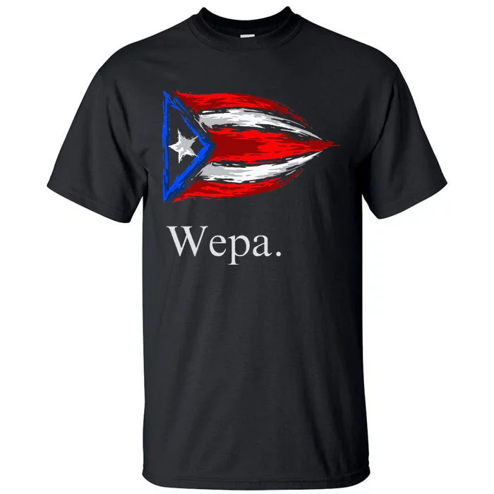 Wepa Puerto Rico Vintage Puerto Rican Flag Pride Tall T-Shirt